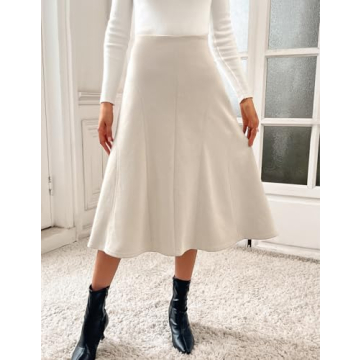 Kate Kasin Suede Midi Skirt for Women - Chic & Versatile