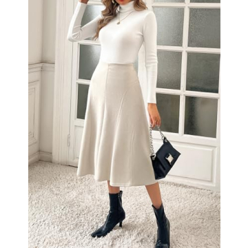 Kate Kasin Suede Midi Skirt for Women - Chic & Versatile