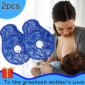 Hot Cold Breast Therapy Pads, Breast Ice Pack, Cooling Breast Gel Pads, Breastfeeding Essentials and...