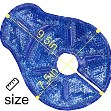 Hot Cold Breast Therapy Pads, Breast Ice Pack, Cooling Breast Gel Pads, Breastfeeding Essentials and Postpartum Recovery| Nursing Pain Relief for Mastitis| Fabric Backing for Ultimate Comfort, Blue