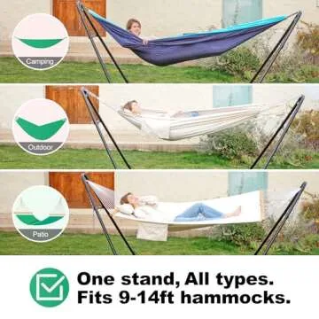Gafete 2 Person Heavy Duty Hammock Stand, 600 lbs Capacity
