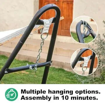Gafete 2 Person Heavy Duty Hammock Stand, 600 lbs Capacity