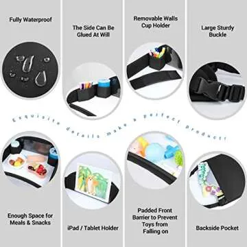 COOLBEBE Kids Travel Tray - Perfect for Road Trips & Airplanes