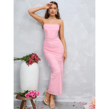 Stylish Strapless Bodycon Dress for Women