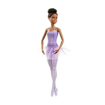 Barbie Ballerina Doll, Brunette Wearing Removable Purple Tutu, Sculpted Toe Shoes & Ballet Arms