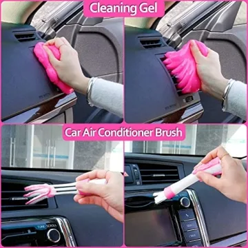Thinkwork Pink Car Wash Kit for Women - 17pc Detailing Set