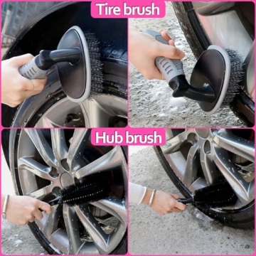 Thinkwork Pink Car Wash Kit for Women - 17pc Detailing Set