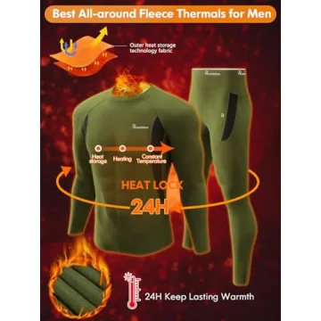 romision Thermal Underwear - Fleece Lined Comfort for Men
