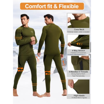 romision Thermal Underwear - Fleece Lined Comfort for Men