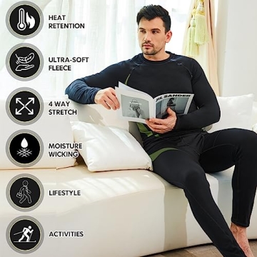 romision Thermal Underwear - Fleece Lined Comfort for Men