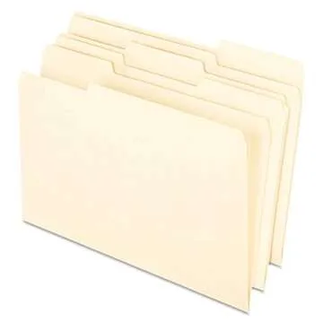 Earthwise by Pendaflex 74520 Recycled Paper File Folder, 1/3 Cut, Ltr, Manila (Box of 100)