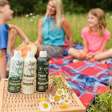 Lemongrass Farms Scram Outdoor Surface Spray | Create A No-Fly Zone | All Natural with Peppermint, Cedarwood, Geraniol, and Lemongrass Oil | DEET-Free | Twin Pack, 8oz Per Can, 16oz Total