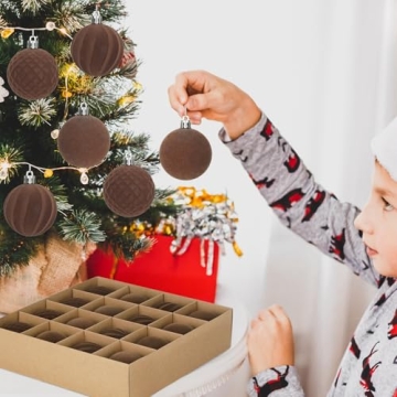 Velvet Christmas Balls Set - 16 Pcs Shatterproof Decor