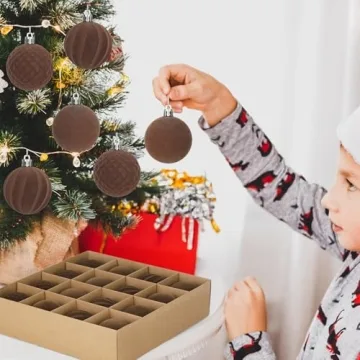 Velvet Christmas Balls Set - 16 Pcs Shatterproof Decor