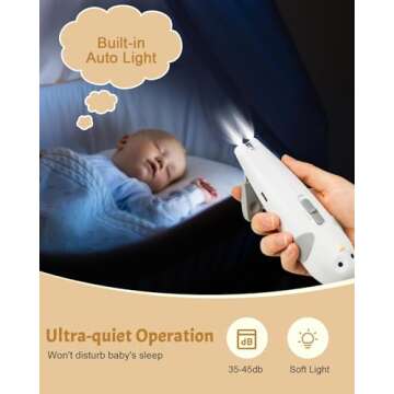 Lictin Baby Healthcare and Grooming Kit, 26 in 1 Rechargeable Nail Trimmer Electric Set,Safe File with Auto Light, Newborn Nursery Health Care Portable Safety Set for Infant Toddlers Boys Girls, Grey