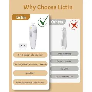 Lictin Baby Healthcare and Grooming Kit, 26 in 1 Rechargeable Nail Trimmer Electric Set,Safe File with Auto Light, Newborn Nursery Health Care Portable Safety Set for Infant Toddlers Boys Girls, Grey
