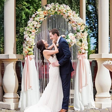 Putros Gold Metal Wedding Arch Stand 7.2FT for Events