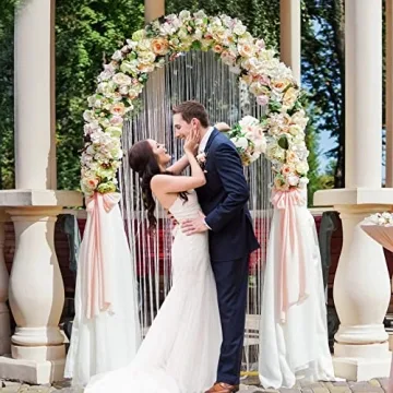 Putros Gold Metal Wedding Arch Stand 7.2FT for Events