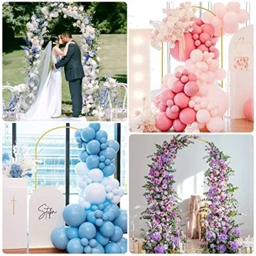 Putros Gold Metal Wedding Arch Stand 7.2FT for Events