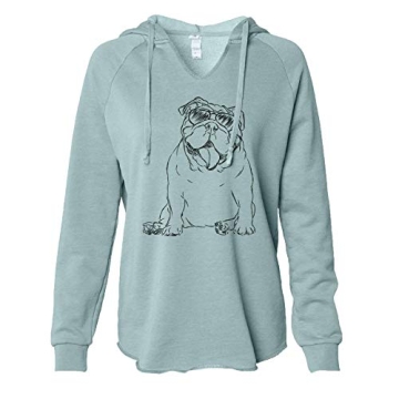 Inkopious Tank The English Bulldog - Cali Wave Hooded Sweatshirt - Sage Large