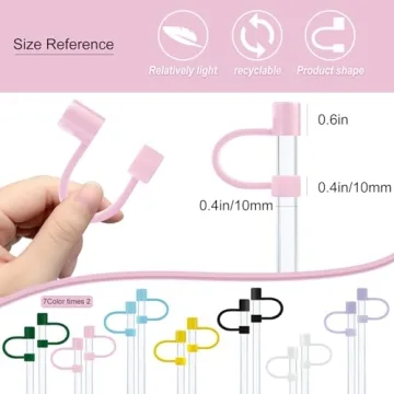 Velaco Silicone Straw Covers for Stanley Cups - 14Pcs