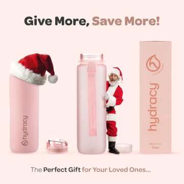 Hydracy 17 oz Motivational Water Bottle with Time Marker, Reusable Water Bottle With Strap, Leak Proof Chug Lid, Kids Water Bottle with Times to Drink and Fruit Infusion Strainer