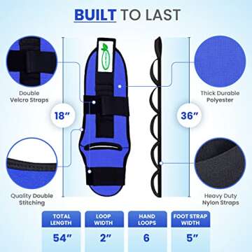 Lumia Wellness Foot and Calf Stretcher - Includes Massage Ball and Stretching Strap