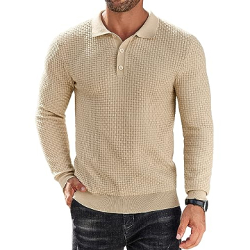 Buy COOFANDY Men's Long Sleeve Polo Shirt for Comfort and Style
