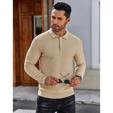 Buy COOFANDY Men's Long Sleeve Polo Shirt for Comfort and Style