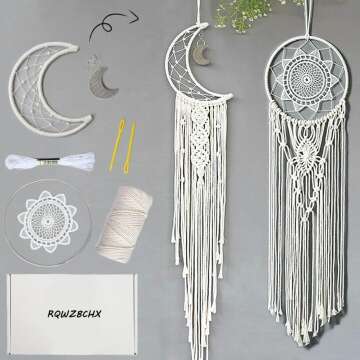 Macrame Kits for Adults Beginners - 2PCS Dream Catcher Supplies