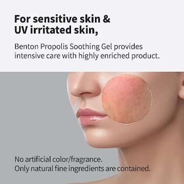 BENTON Aloe Propolis Soothing Gel 3.38 fl oz | Aloe Vera Gel for Sunburn Relief | Aloe Vera Gel for ...