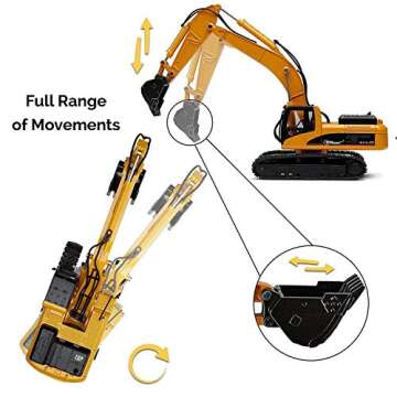 Top Race Excavator Toy - Durable Construction for Kids