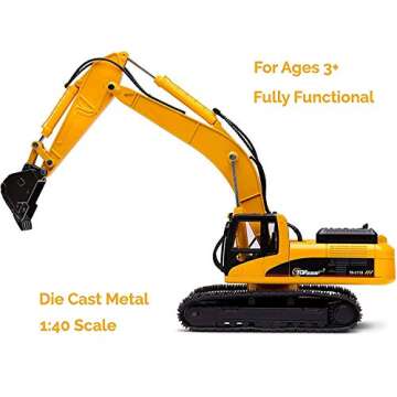 Top Race Excavator Toy - Durable Construction for Kids