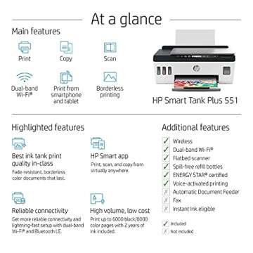 HP Smart Tank Plus 551 Wireless Ink Tank Printer