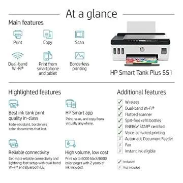 HP Smart Tank Plus 551 Wireless Ink Tank Printer