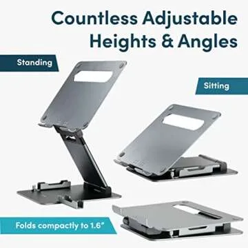 Ergonomic Adjustable Laptop Stand for Comfort and Stability