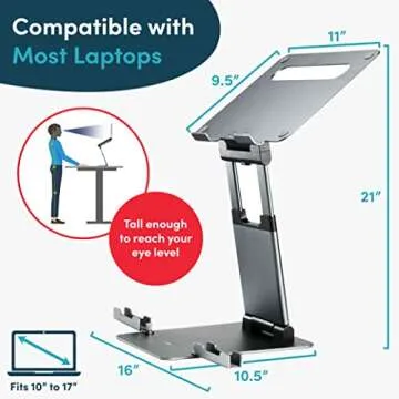 Ergonomic Adjustable Laptop Stand for Comfort and Stability