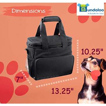 Bundaloo Dog Travel Bag 5-Piece Set for Pet Essentials