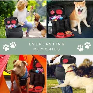 Bundaloo Dog Travel Bag 5-Piece Set for Pet Essentials