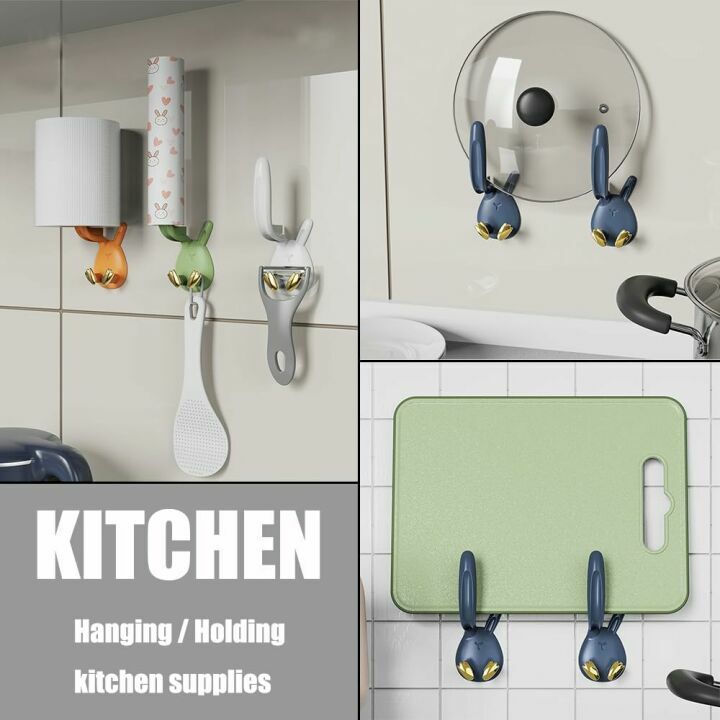 Wall Mounted Adhesive Toothbrush Cup Holders - 4 Pcs