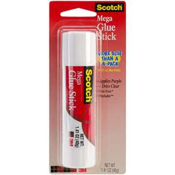 Scotch Mega Purple Glue Stick, 1.4 oz, Acid Free and Non-Toxic (6108-MEGA)