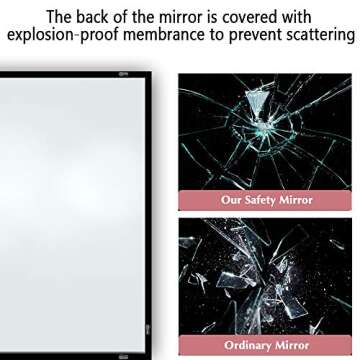 SILD 40x30 Bathroom Vanity Mirror for Wall,30x40 Wall Mounted Mirrors,Black Framed Large Rectangle Modern Mirror,Hangs Horizontally or Vertically