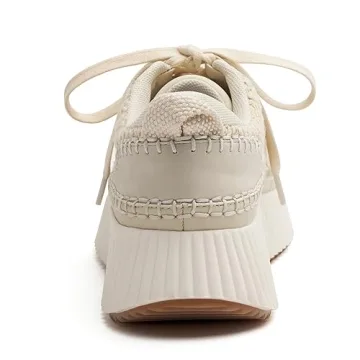 Stylish Women Lace Up Platform Woven Sneakers for Comfort