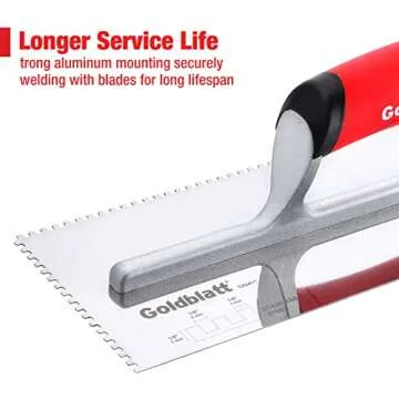 Goldblatt Notch Trowel Set - Stainless Steel for Tile Installations