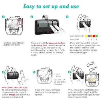 Reliable 2 Pack Garage Door Opener Remote for All Users