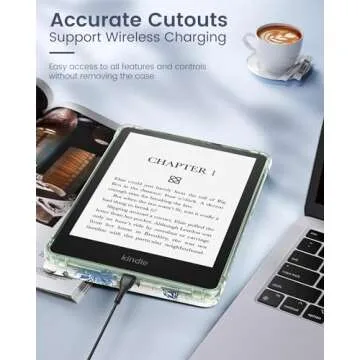 MoKo Case for 6.8" Kindle Paperwhite 11th Generation 2021&Kindle Paperwhite Signature Edition, Ultra Clear Soft Flexible Transparent TPU Back Cover Light Shell with Auto Wake/Sleep, White Blue Floral