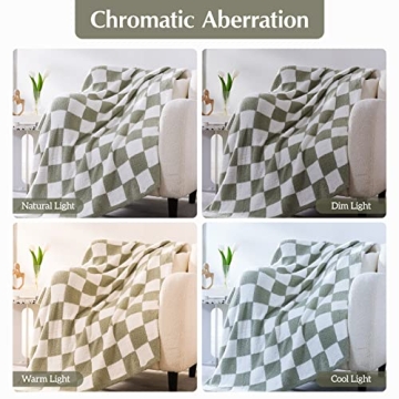 WRENSONGE Checkered Throw Blanket Soft & Cozy for Home