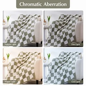 WRENSONGE Checkered Throw Blanket Soft & Cozy for Home