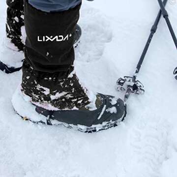 Lixada Waterproof Leg Gaiters for Outdoor Hiking Walking Climbing Hunting Snow Legging Gaiters Boot Shoe Covers(1 Pair)