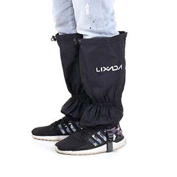 Lixada Waterproof Leg Gaiters for Outdoor Hiking Walking Climbing Hunting Snow Legging Gaiters Boot Shoe Covers(1 Pair)